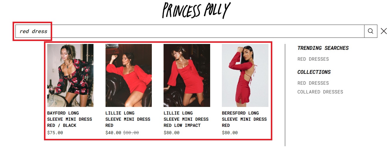 Search Within Shopify Collections_Princess Polly example 2_no border