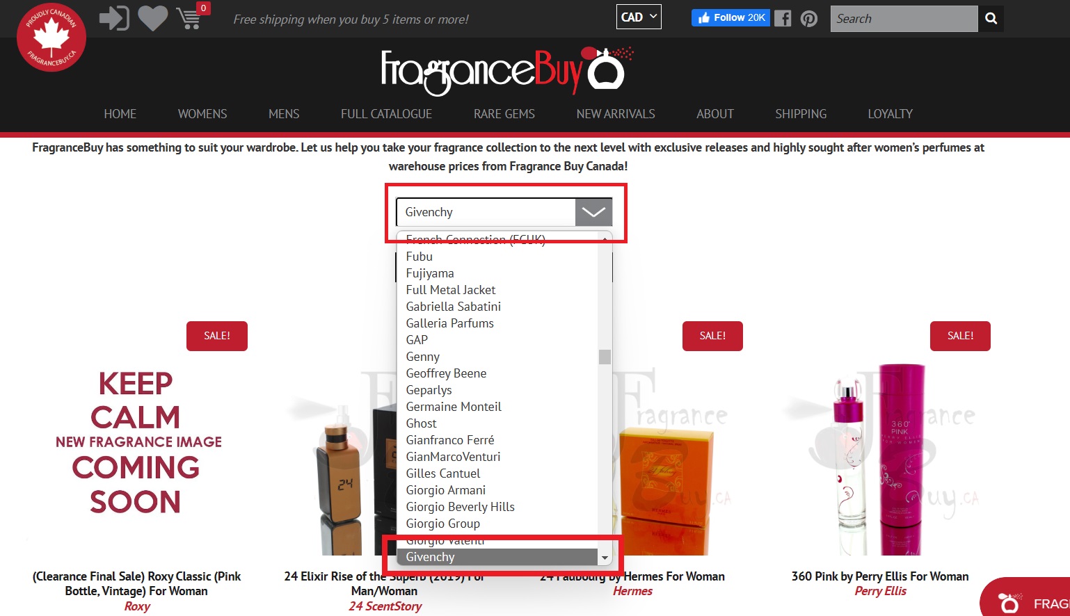 Search Within Shopify Collection_Fragrance Buy example