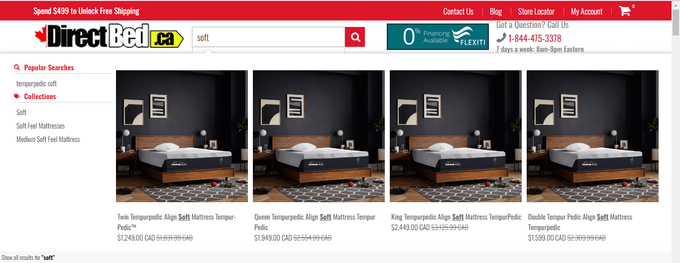 a web page with three pictures of a bed