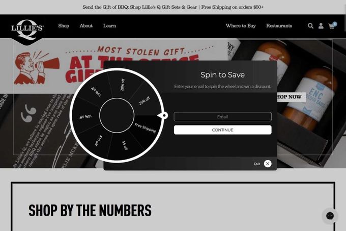 Screenshot of Lilie's Q popup message